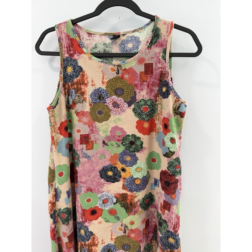 Emery Rose Women's Floral Tunic Maxi Dress M Abstract Boho Maximalist - Picture 3 of 11